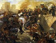 Eugene Delacroix The Battle of Taillebourg USA oil painting reproduction